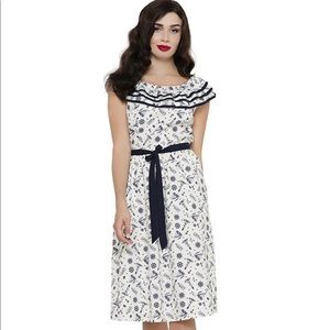 Voodoo Vixen Ruffle Nautical Dress